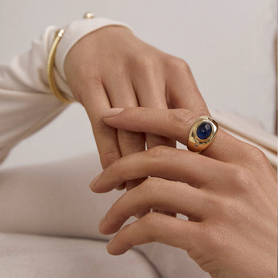 Olivia Ring by Alexander Jewellers in 18ct gold-plated nickel-free brass