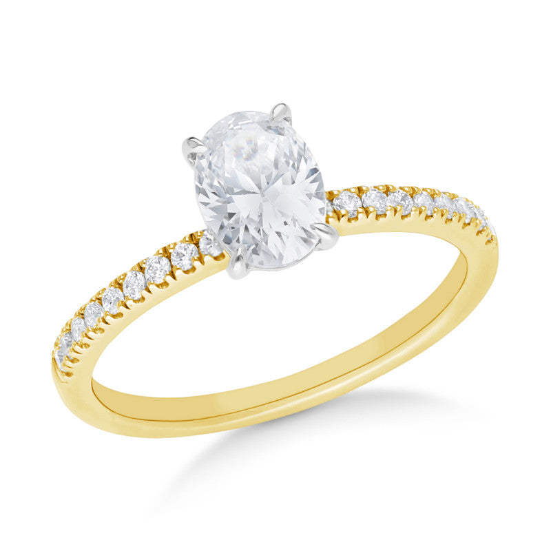 Oval Lab Grown Diamond Engagement Ring | 18ct Yellow & White Gold | 1.15ct | Alexander Jewellers