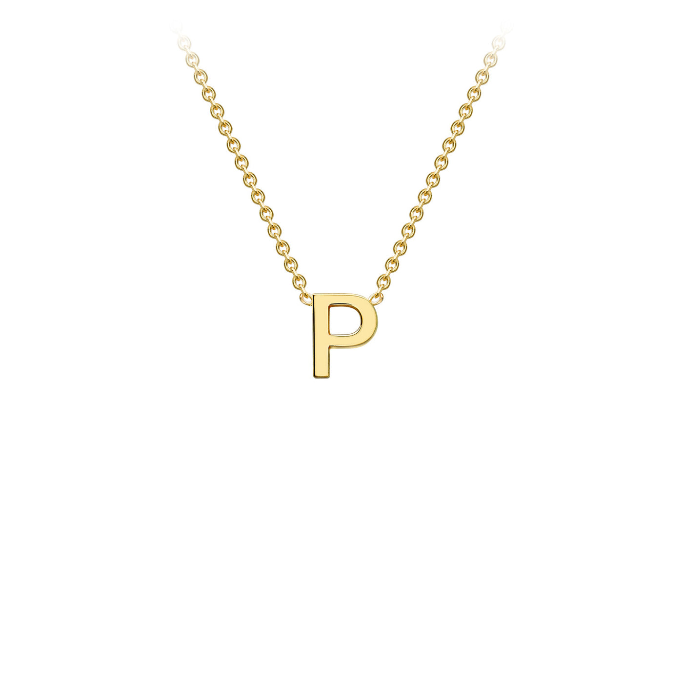 9ct Yellow Gold Initial Necklace - 38+5 cm