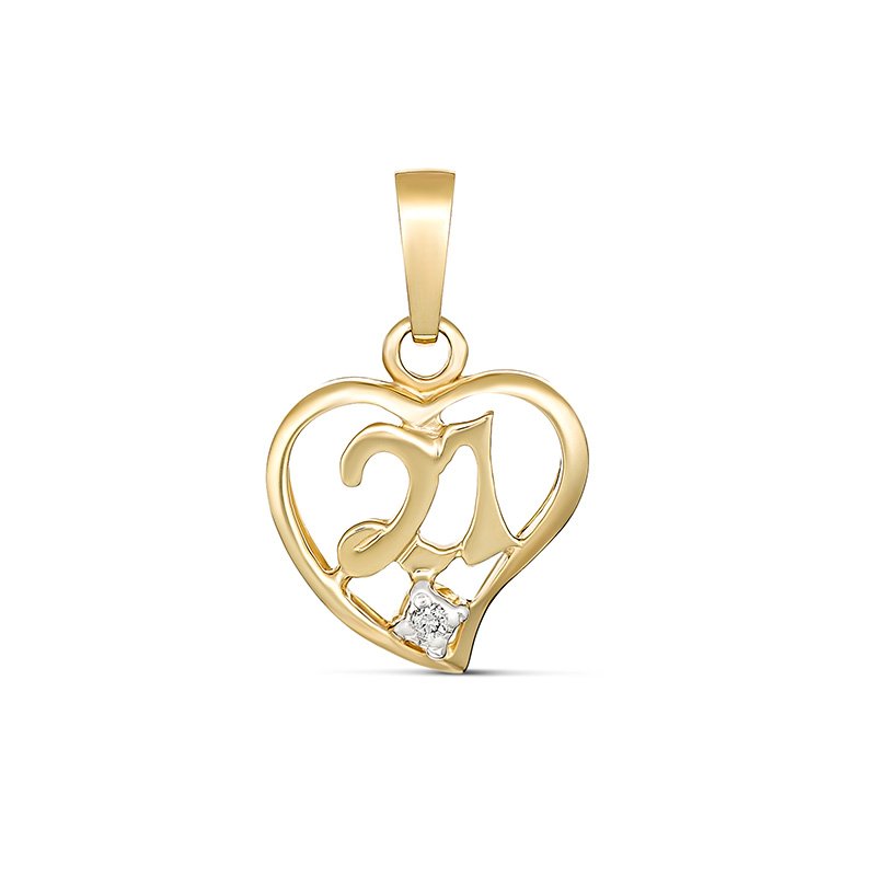21st Birthday Diamond Pendant