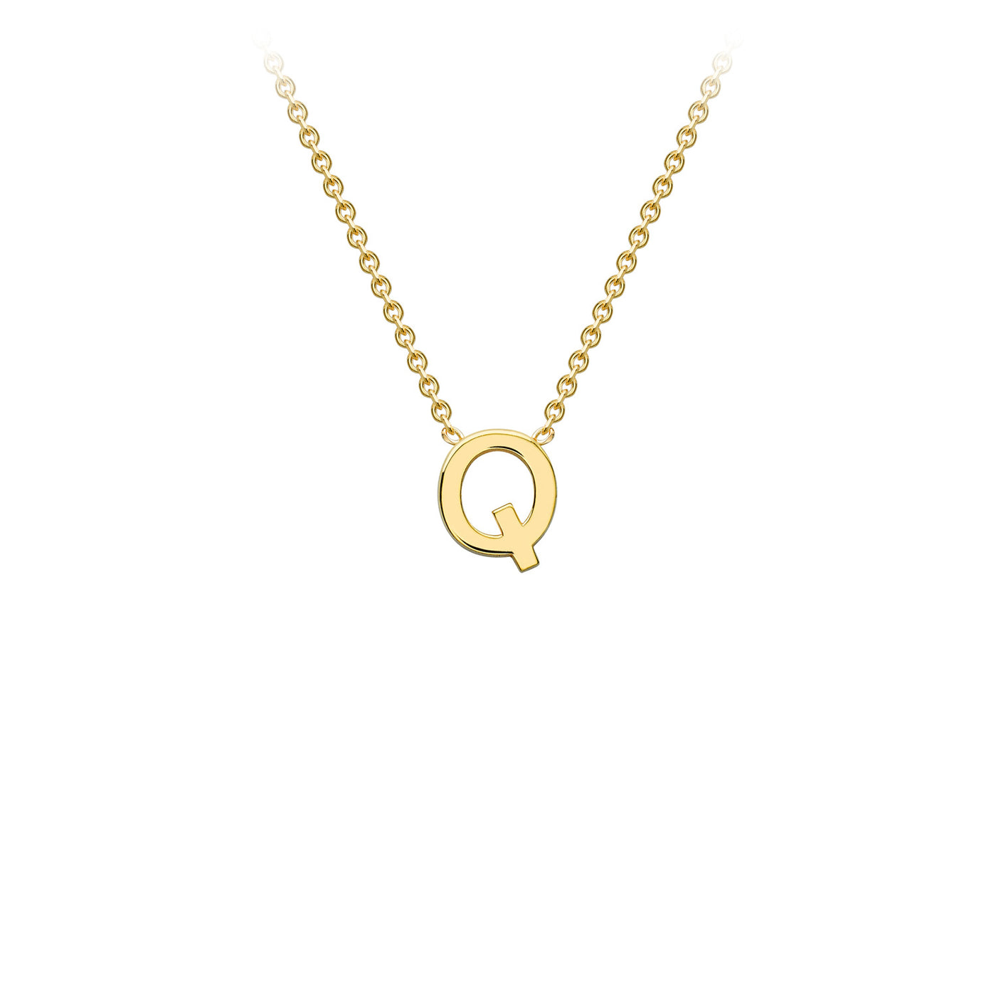 9ct Yellow Gold Initial Necklace - 38+5 cm
