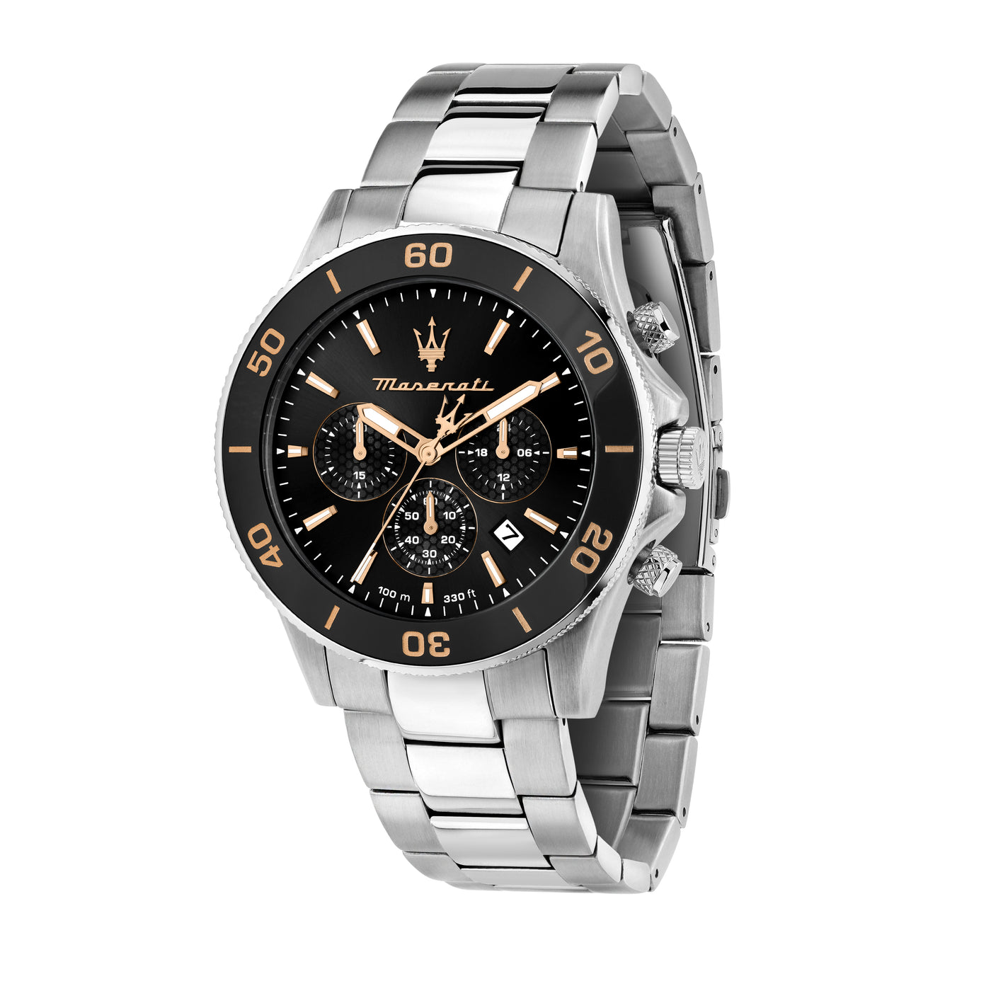 Maserati Competizione 43mm Black Dial Stainless Steel Strap Watch