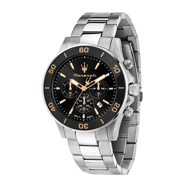 Maserati Competizione 43mm Black Dial Stainless Steel Strap Watch
