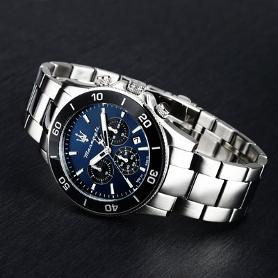 Maserati Competizione 43mm Blue Dial Stainless Steel Strap Watch