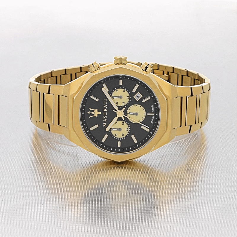 Maserati Stile Gold Chronograph Watch