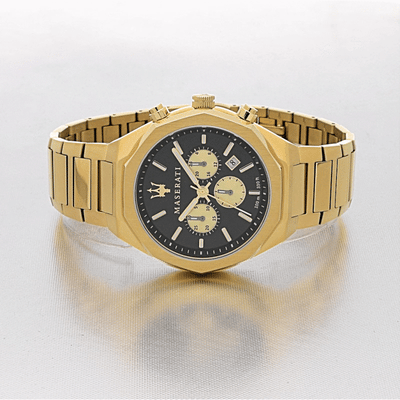Maserati Stile Gold Chronograph Watch