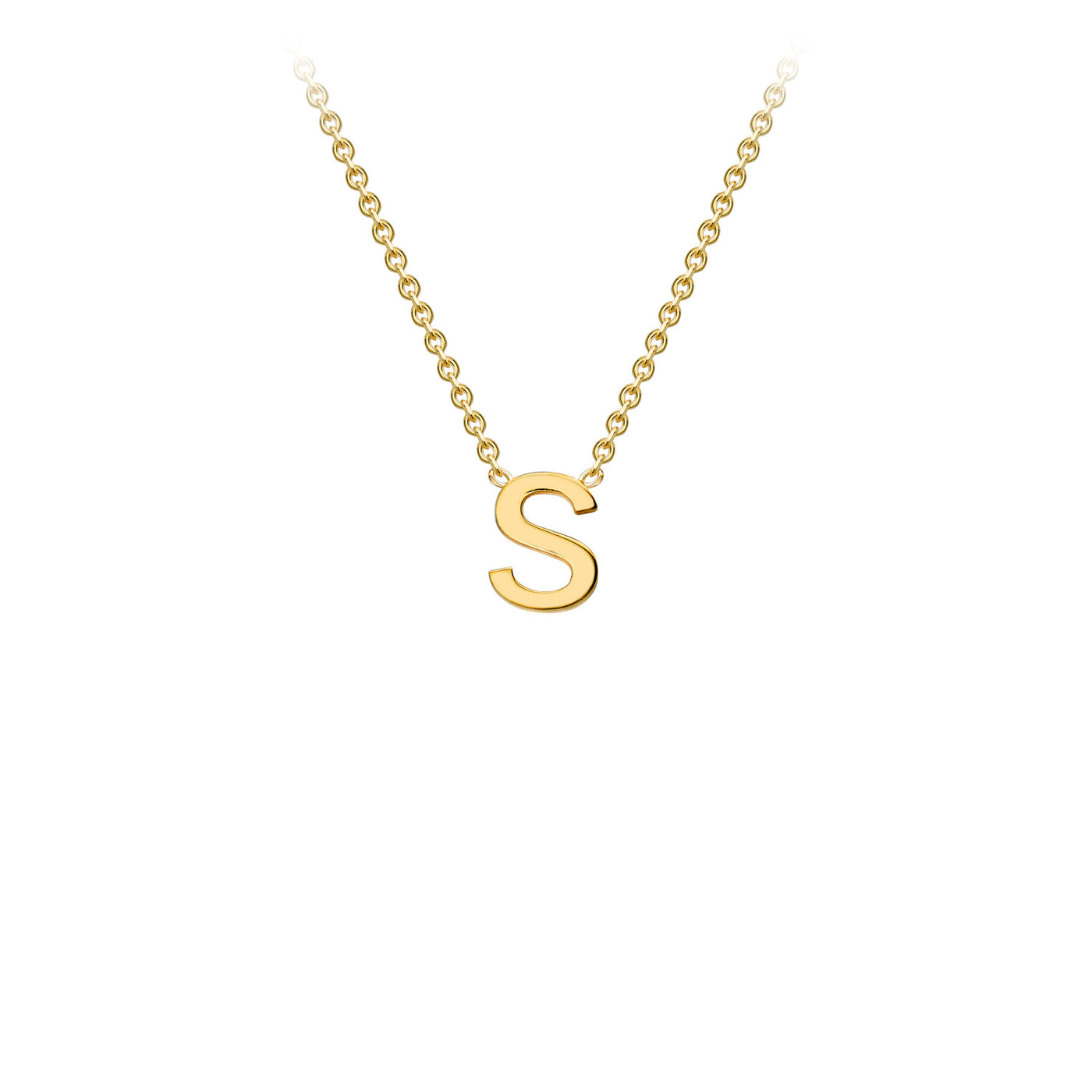 9ct Yellow Gold Initial Necklace - 38+5 cm