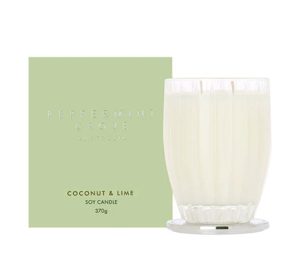 Coconut & Lime Soy Candle-Peppermint Grove