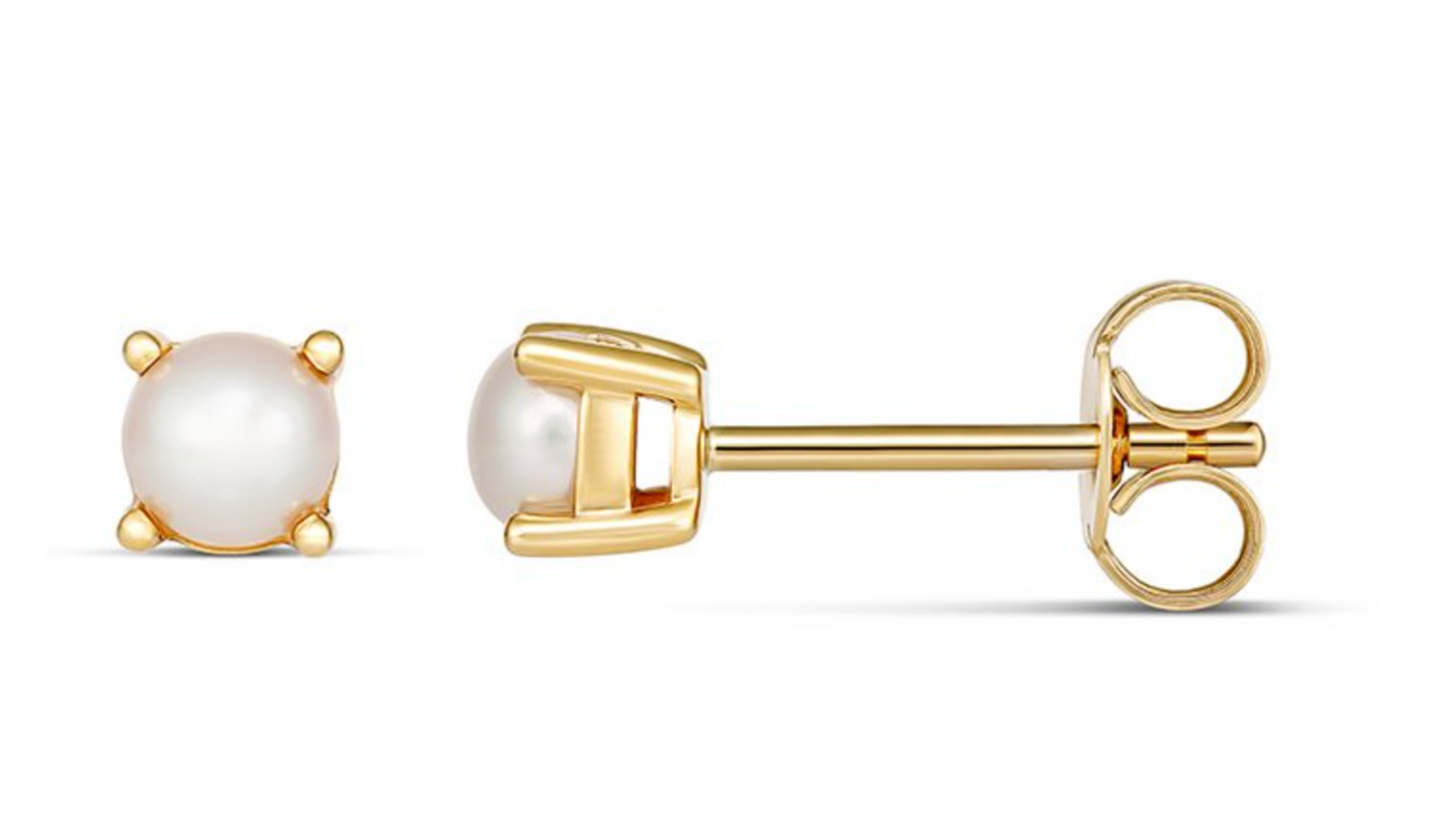 Pearl June Birthstone Earring – 9ct Yellow Gold
