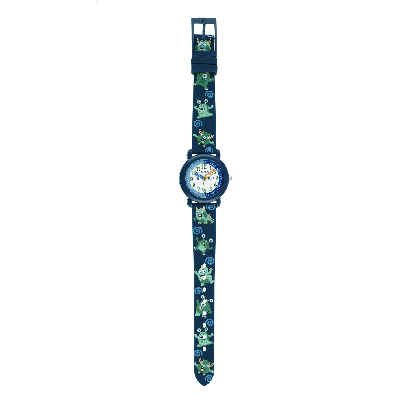 Silicone strap – navy blue monster kids watch
