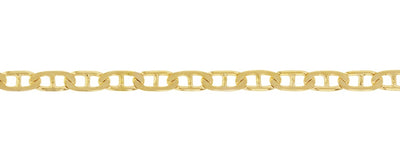 Solid Flat Anchor Chain 2.3mm in 9ct Yellow Gold – 50cm