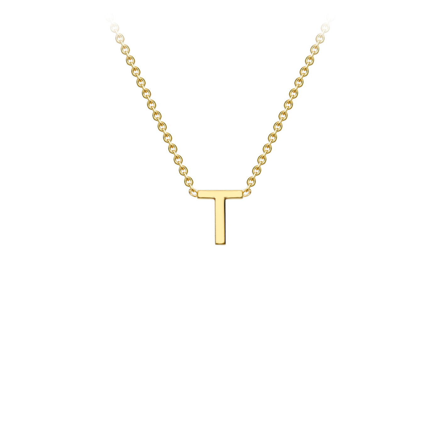 9ct Yellow Gold Initial Necklace - 38+5 cm
