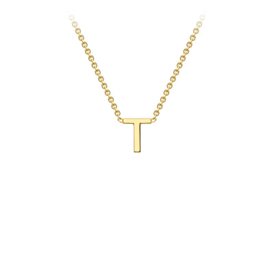 9ct Yellow Gold Initial Necklace - 38+5 cm