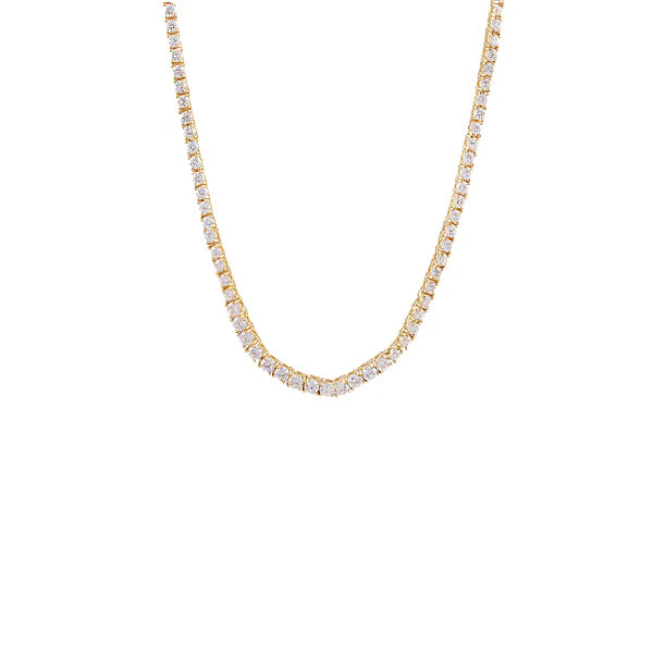 Tennis Necklace Small | Gold-Plated Sterling Silver | Alexander Jewellers