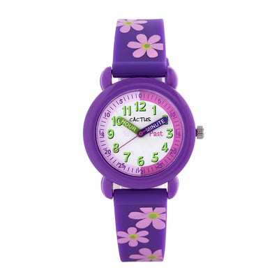 Timekeeper - Kids Watch - Purple with Flowers