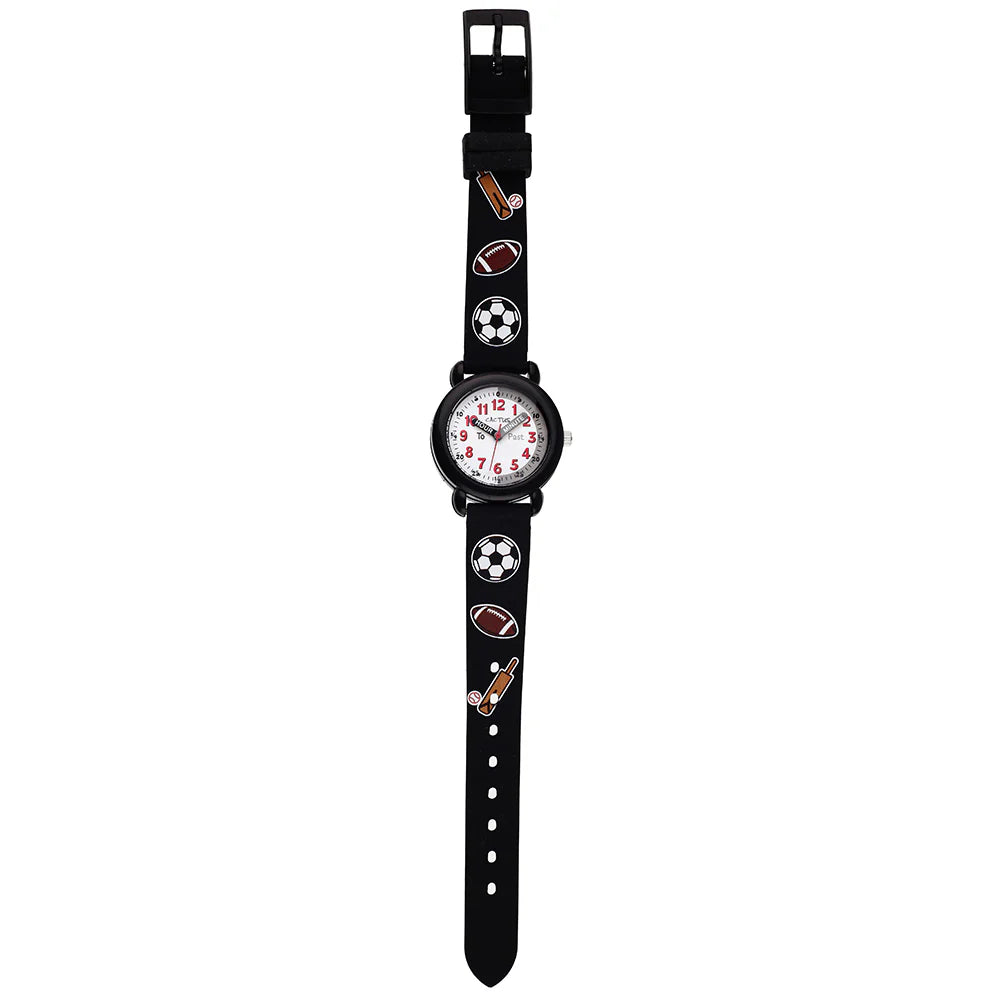 Timekeeper - Kids Watch - Black / Soccer ball