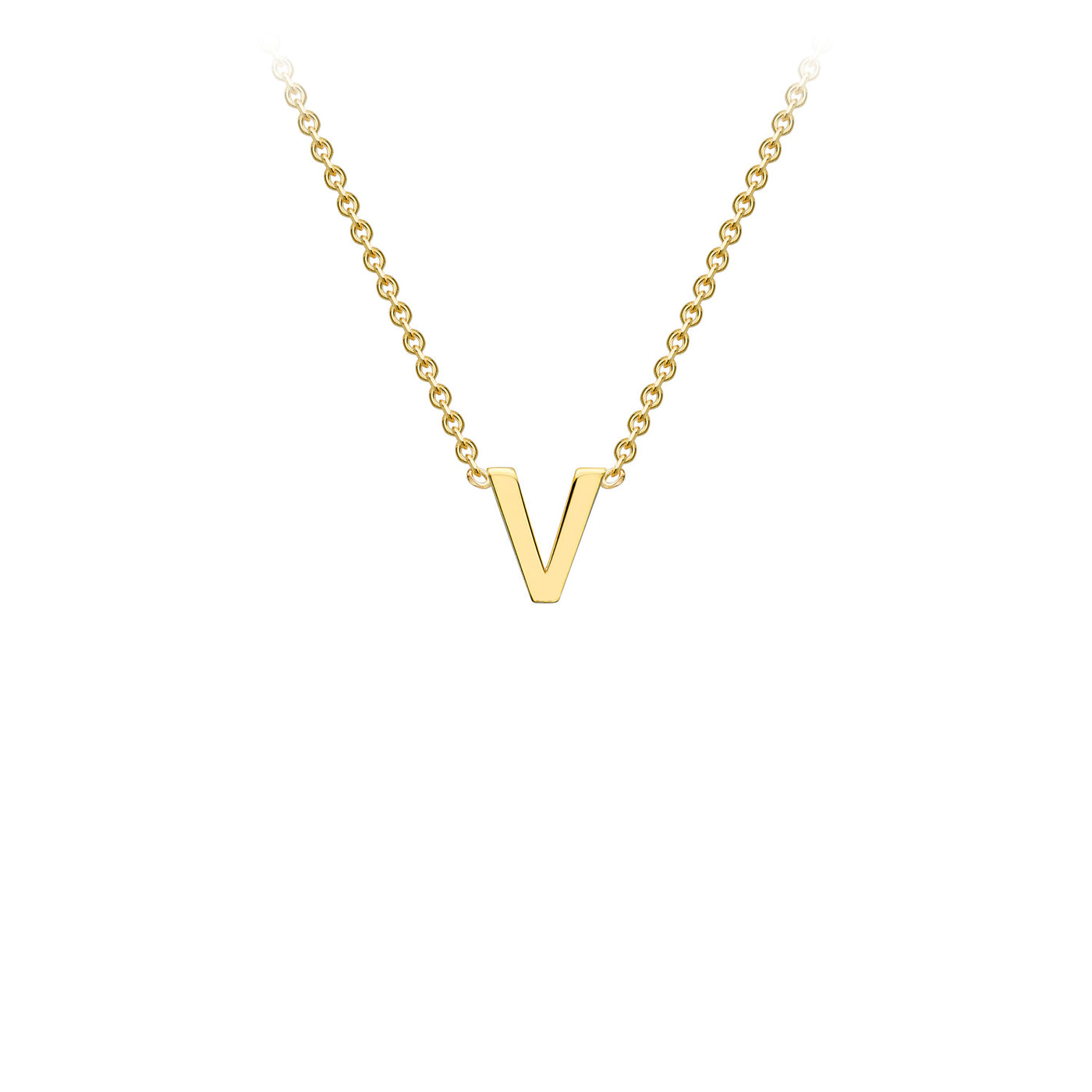 9ct Yellow Gold Initial Necklace - 38+5 cm
