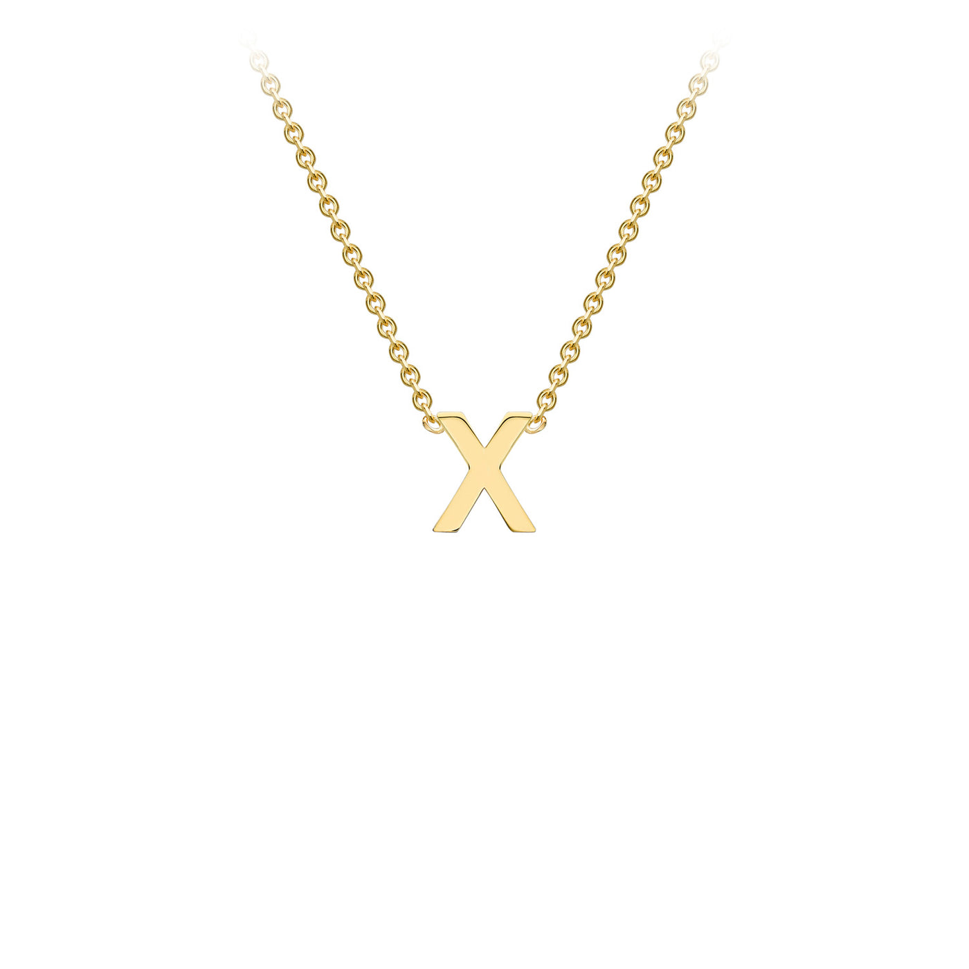 9ct Yellow Gold Initial Necklace - 38+5 cm