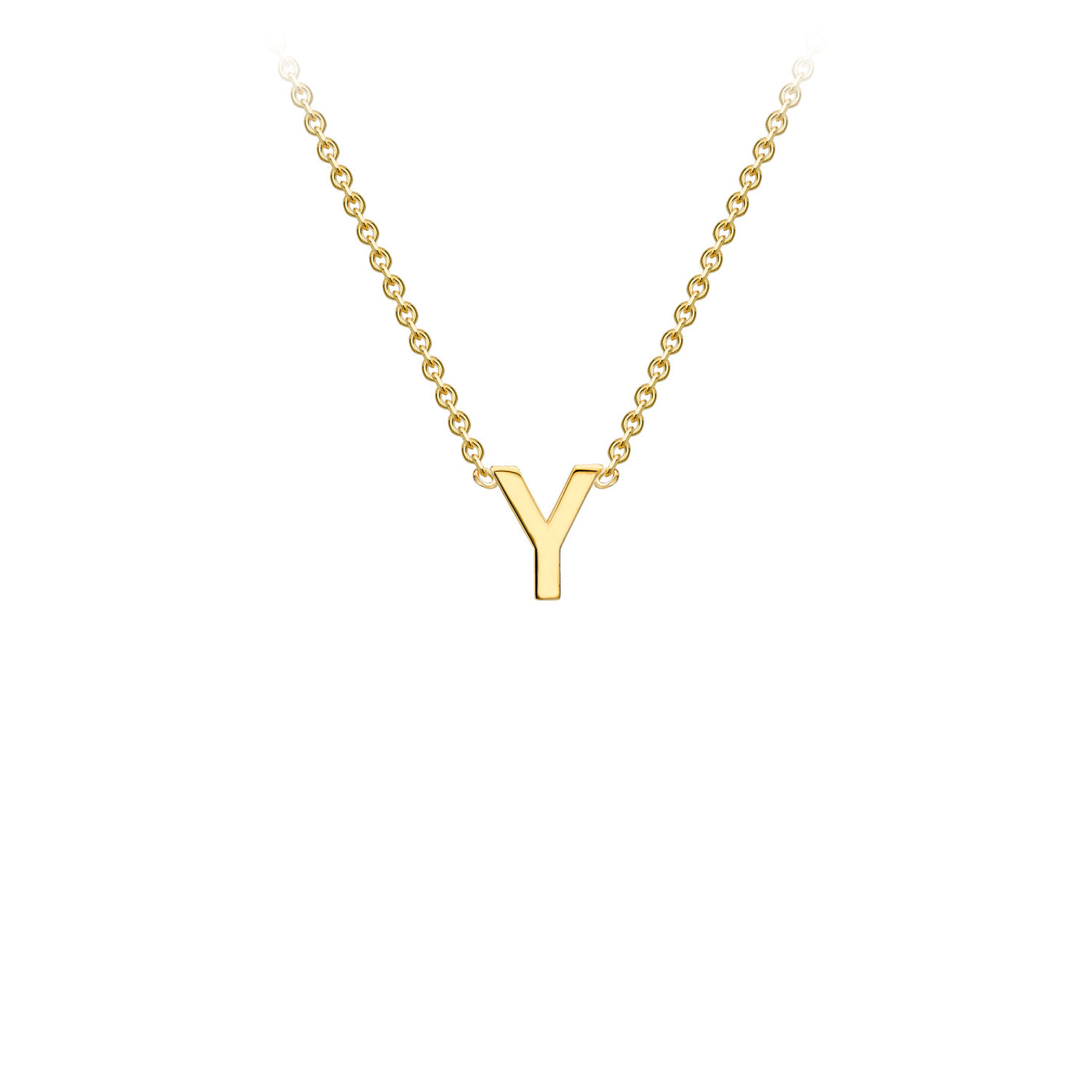 9ct Yellow Gold Initial Necklace - 38+5 cm