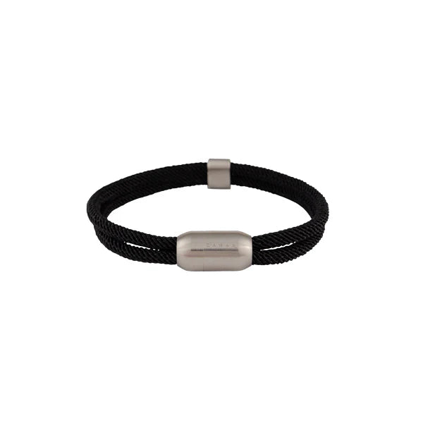 Thomas Bracelet in Black – Stainless Steel & Nylon