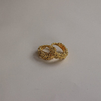 Cherry Ring – Textured 18ct Gold Plated Brass