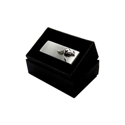 Brushed Stainless Steel & Kangaroo Money Clip