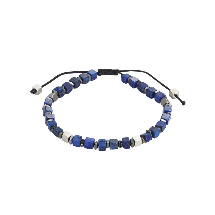 Savage - Solidate Stone Brass Beads with Stainless Steel Macramé Bracelet