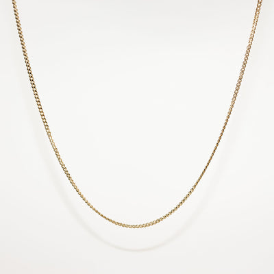 18ct Yellow Gold Diamond Cut Curb Chain – 50cm