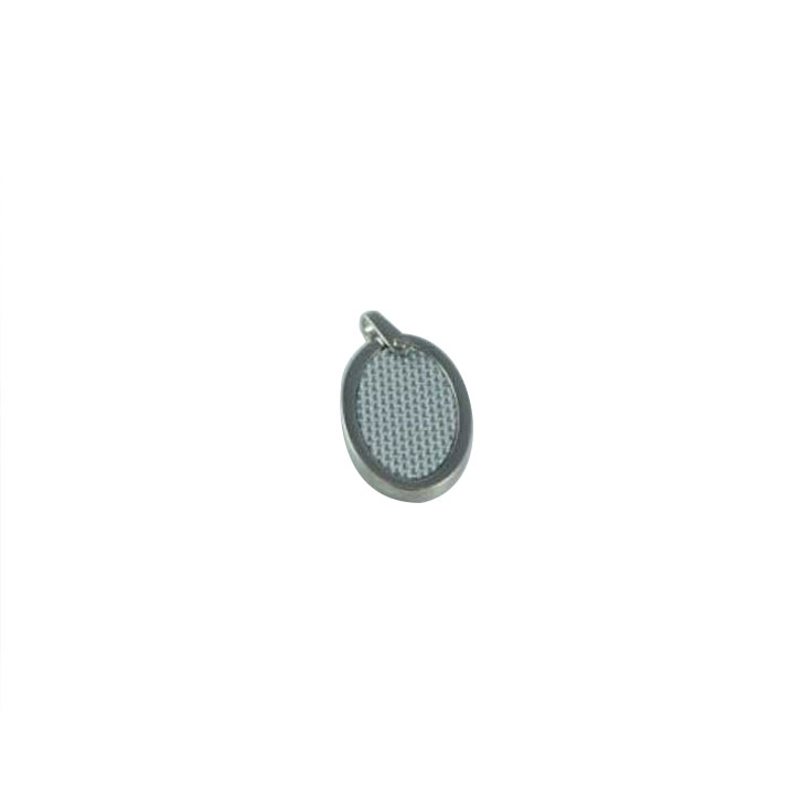 Stainless Steel & Fibreglass Oval Pendant on 55cm Ball Chain