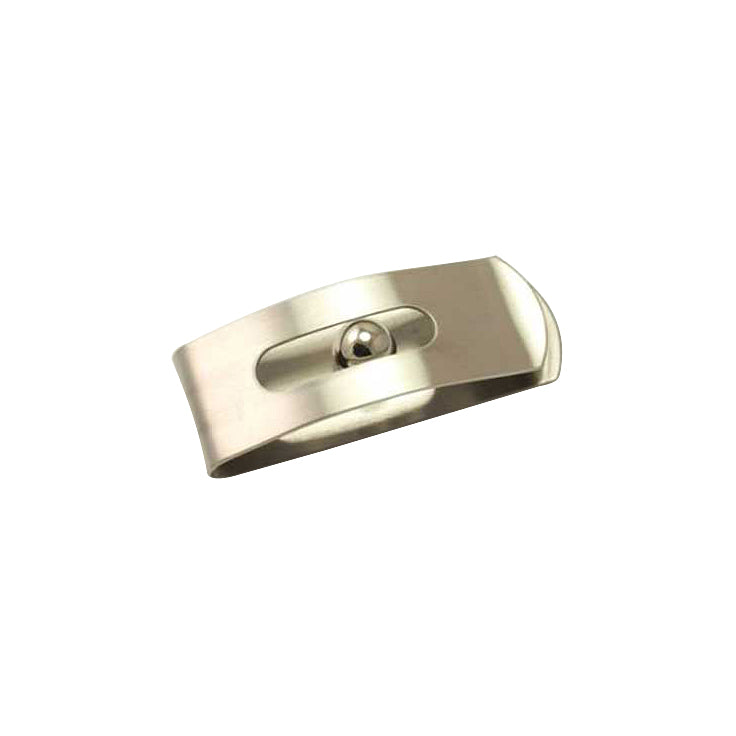 Rhodium Plated & Black Check Money Clip