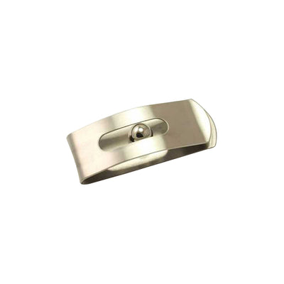 Rhodium Plated & Black Check Money Clip