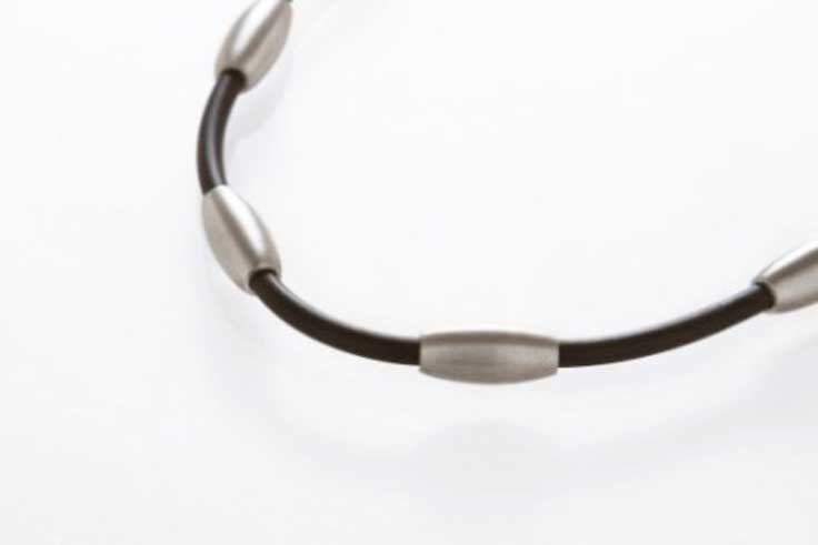 Brushed Stainless Steel & Rubber Neckpiece