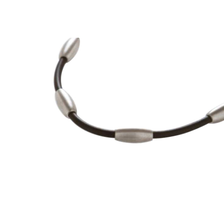 Brushed Stainless Steel & Rubber Neckpiece