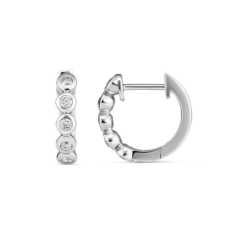 Diamond Huggie Earrings
