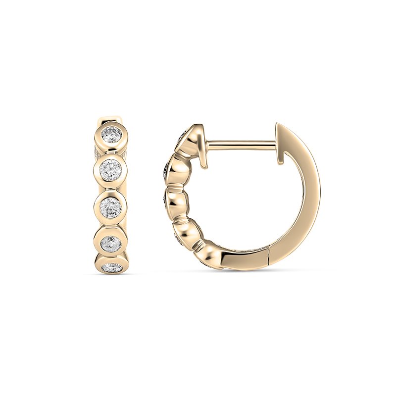 Diamond Huggie Earrings