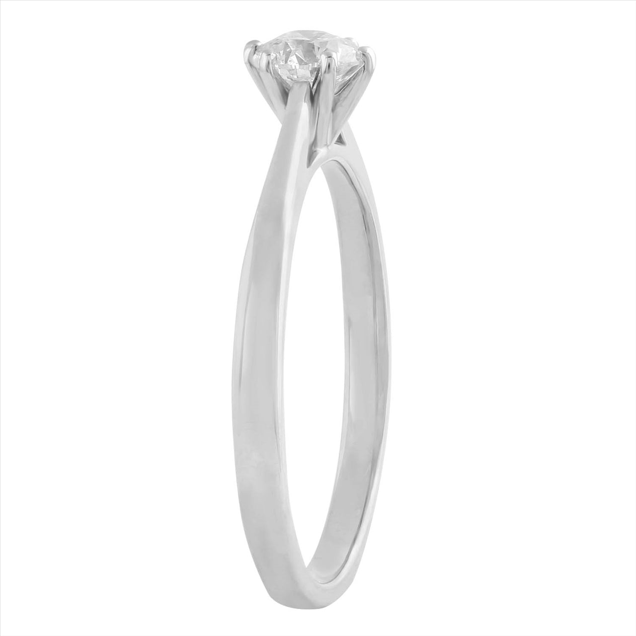 9k White Gold Diamond Claw Set Solitaire Ring
