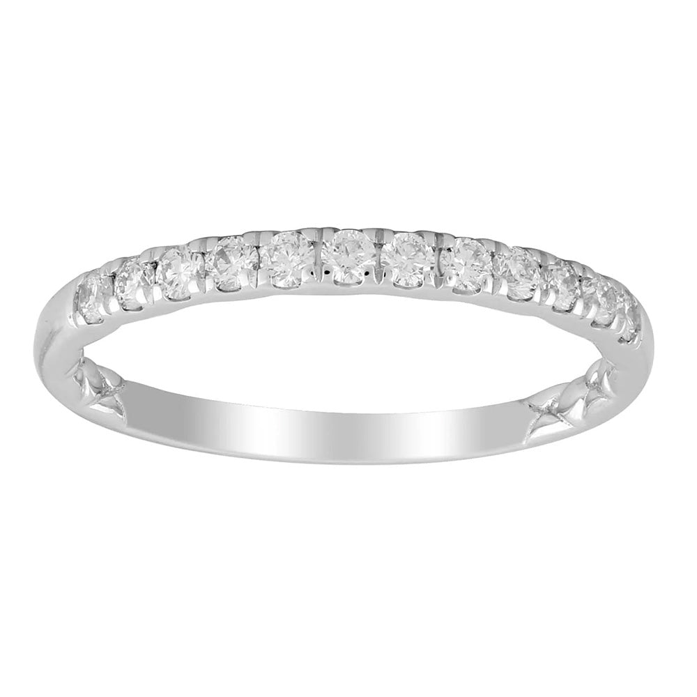 Ring with 0.25ct Diamonds In 9K White Gold