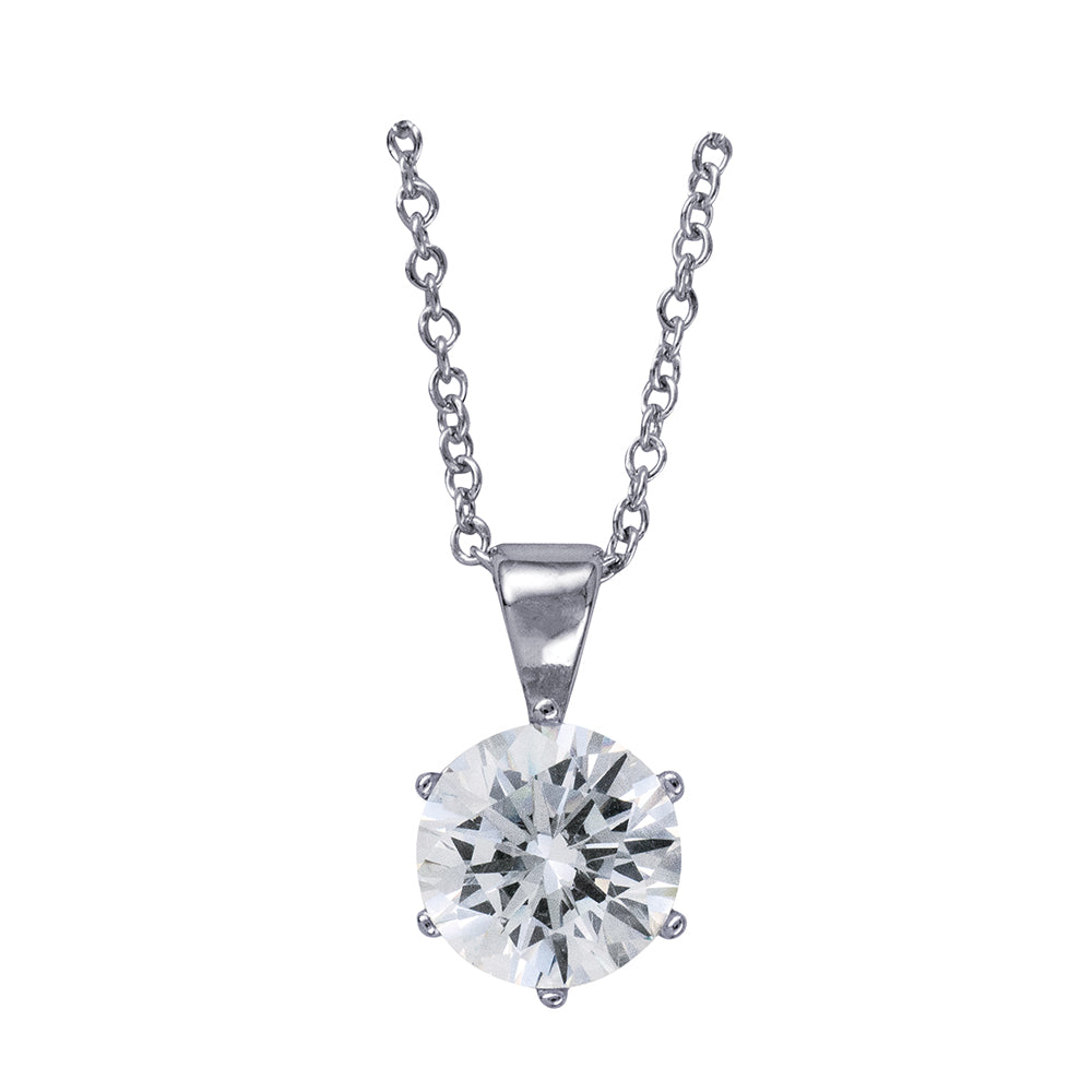 Sterling Silver CZ Pendant and Chain